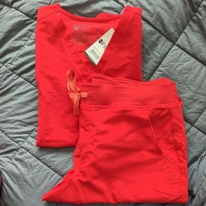 Pop Red Scrubs Set NWT